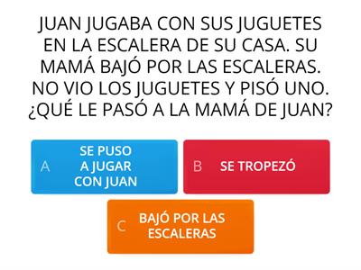 COMPRENSIÓN LECTORA. ¿Qué ocurrió?