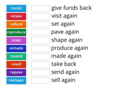 Prefix re- matching