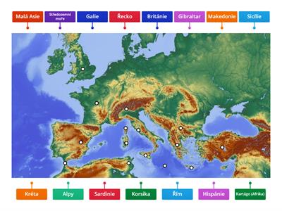 Římská říše a její provincie (mapa)