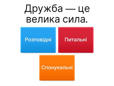 Речення за метою висловлювання 3 клас