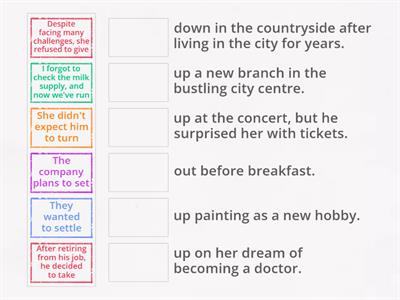 SpeakOut B2, U. 3.2 - VOCABULARY PLUS - matching halves
