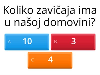 Moj zavičaj; Vode u zavičaju; Zanimanja ljudi; Kulturne ustanove; Zaštita i čuvanje okoliša - provjera 