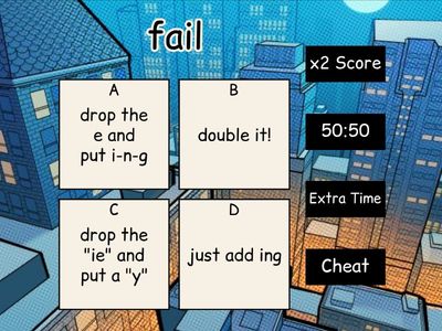 Verbs with -ing Spelling Rules