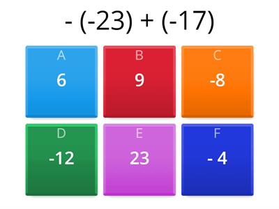 Les nombres relatifs