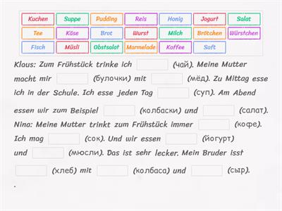 D5. 2A_2. Was essen und trinken die Kinder?