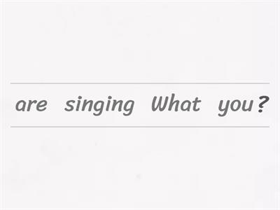  Present Continious - Unjumble