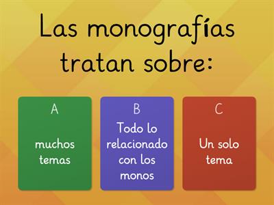 Características de las monografías