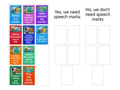 Do we need speech marks?