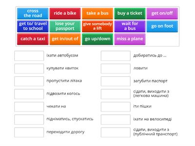 Travel collocations