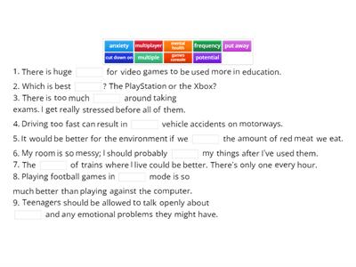 Gaming - vocabulary 2- Lh