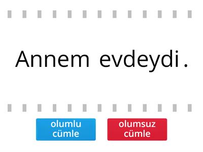 olumlu cümle olumsuz cümle