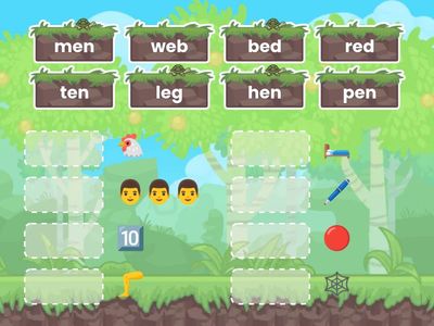 Practice /e/ Words (with pictures)