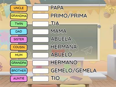 FAMILY-MATCH ENGLISH AND SPANISH 