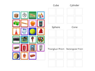 3D Shape Sort 2nd Grade 