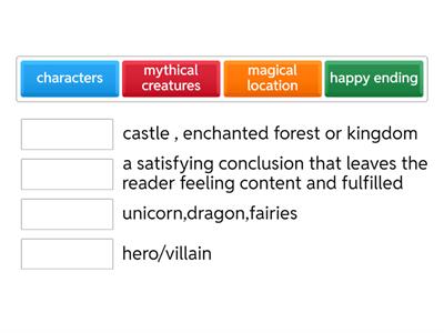 Elements of fairy tales 