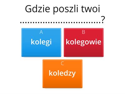 Mianownik rodzaj męskoosobowy liczba mnoga