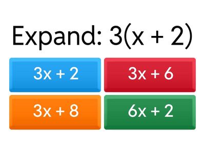 Expanding Single Brackets Quiz