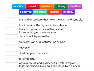 5th grade HMH vocab M 4.2