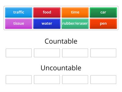 Outcomes A1 U2.3 WB ex.4 Countable and uncountable nouns  