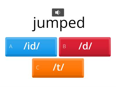 Suffix -ed /id/ /d/ /t/