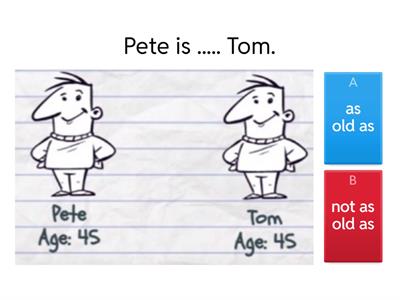 Comparatives as... as / not as ... as
