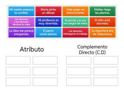 Atributo y Complemento Directo