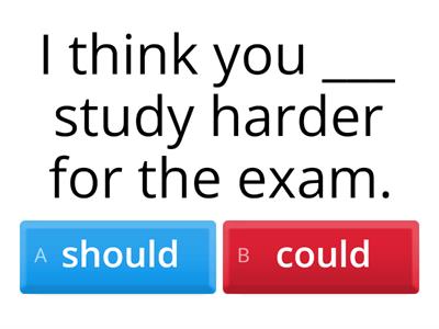 should and could quiz