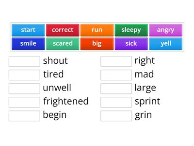 Synonym Words Matching