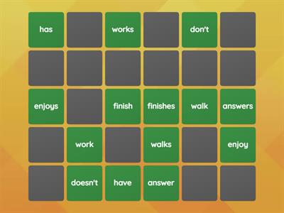Present Simple 3rd Person Singular 1