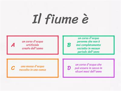 VERIFICA :  FIUMI E LAGHI 