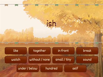 Match sight syllables to their meanings (SIPPS, Challenge List C, Lessons 1-12)