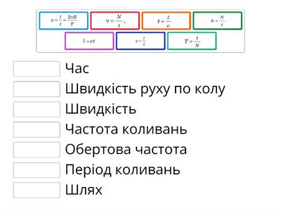 Механічний рух. (формули коливання, обертання) 7 клас фізика