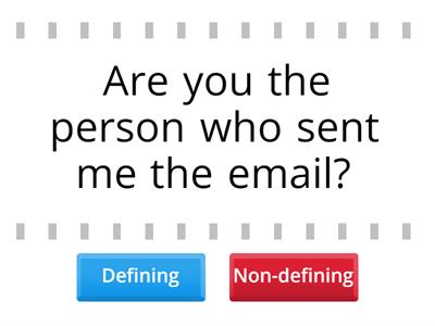 Defining or non-defining relative clause