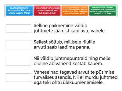 Sülearvuti säästlik kasutamine - harjutus