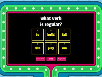 irregular verbs Cuarto de primaria.