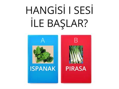 I SESİ İLE BAŞLAYAN NESNELER