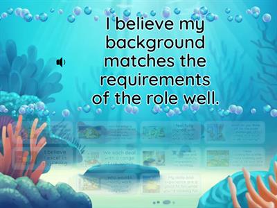 Job Interview paraphrasing 