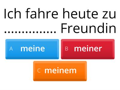 Dativ Präpositionen - Quiz