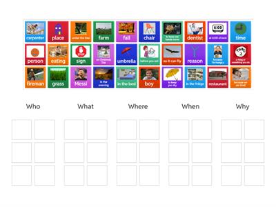 WH Question words - Sort