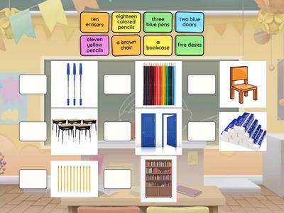 croom objects, colors and numbers