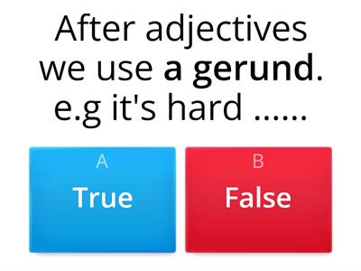 B1 Infinitive vs Gerund 