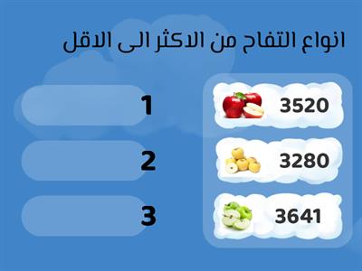 ترتيب الاعداد 2