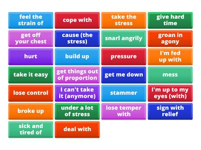 Stress Vocabulary 