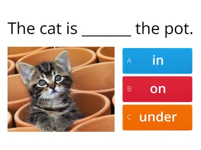 Preposition: on,in,under