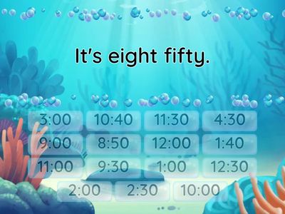 Vocabulary - Telling the time 