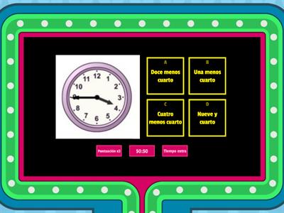 Las horas: Reloj analógico.