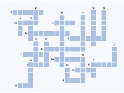 crossword Irregular and Regular verbs