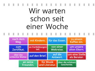 Verben mit Päpositionen A2