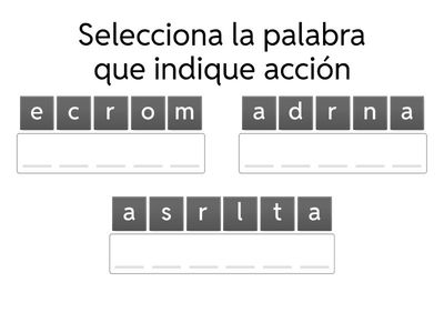 Los verbos. Lengua. 2do grado