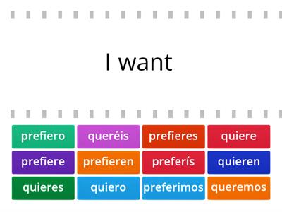 Español 1R - Querer y Preferir